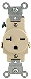 Leviton Ivory Commercial Grade Straight Blade Single Receptacle, 106-5821-ISP, MSRP/Retail:$7.49 Special