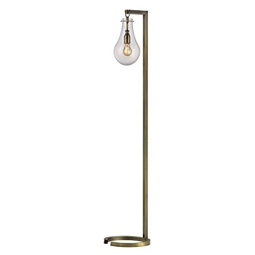 Diamond Lighting D329 Metal Floor Lamp, Antique Brass, 60" x 10" x 10"