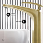 Swiss Madison Sublime Vessel Faucet in Brushed Gold, SM-BF11BG, MSRP: $239.33, FINAL  PRICE: $79.99 + TAX