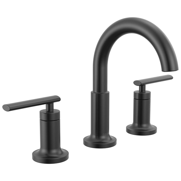 Delta Altado Two Handle Widespread Bathroom Faucet in Matte Black, 35442-CZMPU-DST