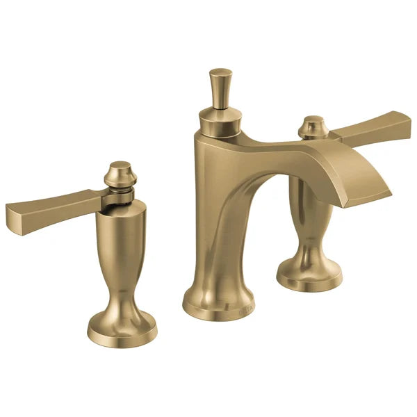 Delta Dorval Two Handle Widespread Bathroom Faucet in Champagne Bronze
