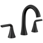 Delta Eldren Two Handle Widespread Bathroom Faucet in Matte Black, 35847LF-BL