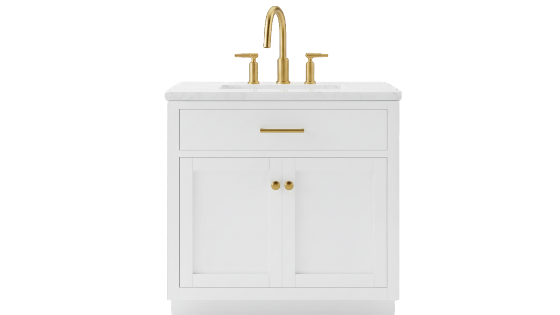 Grove Collection 36-Inch Single Sink Shaker Vanity in White with Quartz Countertop, ** NO BACKSPLASH ** SK36WWQ, FINAL PRICE: $499.99 + TAX