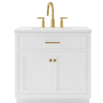 Grove Collection 36-Inch Single Sink Shaker Vanity in White with Marble Countertop, ** NO BACKSPLASH ** SK36WCM, FINAL PRICE: $499.99 + TAX[FBM-339]