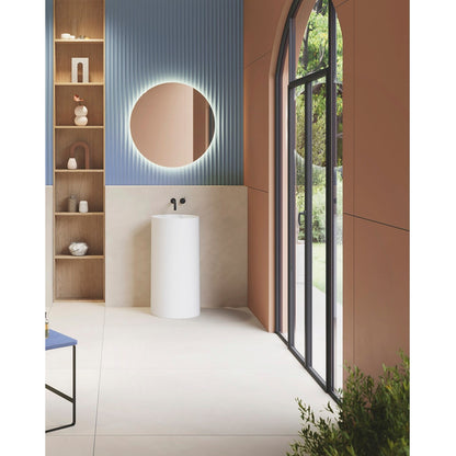 Acquabella Hoya Circle Freestanding Totem Sink 17x17 in Snow White, HO17SW, Retail: $2400, FINAL PRICE: $799.99 + TAX