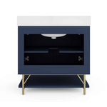 *ASSEMBLY REQUIRED* Summit Lane Calletano 30-in Navy Blue Undermount Single Sink Bathroom Vanity with White Quartz Top, SL30CTV, [FB231], MSRP: $1,199.00, Final Price: $449.99 + Tax