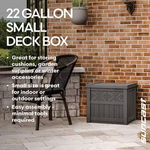 Suncast Outdoor Storage 22-Gallon Brown Plastic Deck Box