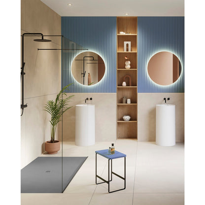 Acquabella Hoya Circle Freestanding Totem Sink 17x17 in Snow White, HO17SW, Retail: $2400, FINAL PRICE: $799.99 + TAX