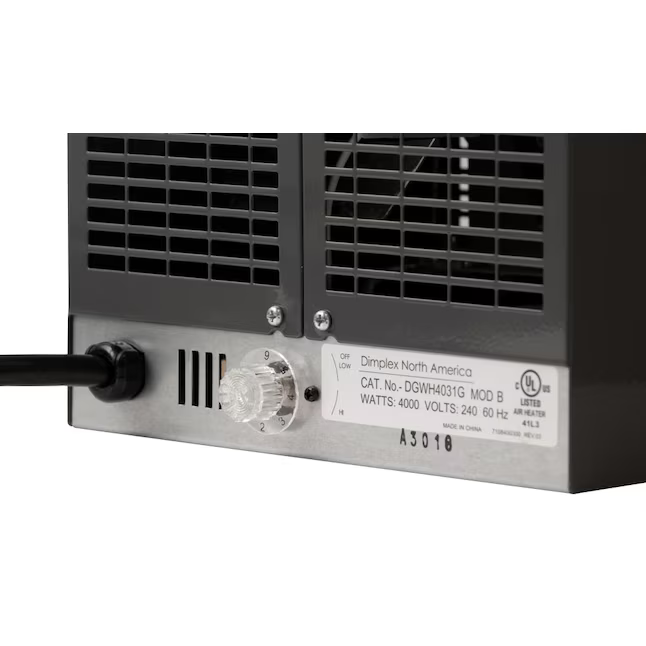 Dimplex 4000-Watt/240-Volt 1 Phase Fan-Force Electric Garage/Workshop Heater in Grey, DGWH4031G *HD2509, Retail: $204.63, FINAL PRICE: $119.99 + TAX