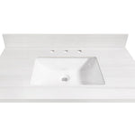 Alpine Reserve Dolomiti Bianco 37-in White Sintered Stone Undermount Single Sink Widespread Faucet Mount Bathroom Vanity Top