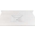 allen + roth Dolomiti Bianco 49-in White Sintered Stone Undermount Single Sink Widespread Faucet Mount Bathroom Vanity Top