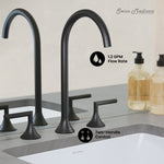 Swiss Madison Daxton Widespread Faucet in Matte Black, SM-BF100MB, MSRP: $299.9, FINAL  PRICE: $99.99 + TAX