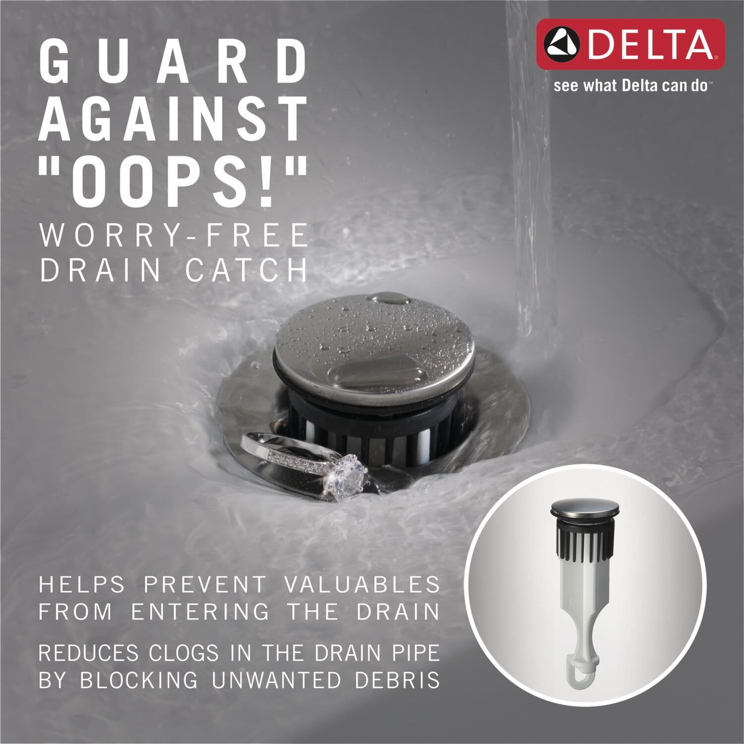 Delta Trinsic Single Handle Bathroom Faucet in Stainless Steel