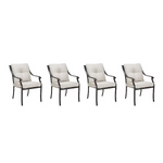 Summit Lane Elliot Creek Set of 4 Stackable Dark Gray Steel Frame Stationary Dining Chair with Gray Cushioned Seat, 790.130.001   1099834 *HD2409, Retail: $381, FINAL PRICE: $199.99 + TAX