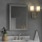 Ellen DeGeneres Anaheim 22-in x 30-in Framed Bathroom Light Gray Mirror, 1580MR-22-242, FINAL PRICE: $39.99 + Tax
