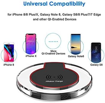 Fantasy Wireless Charger (Black), Compatible with Apple, Google, Samsung, HTC, and All Wireless Charging Cellphones