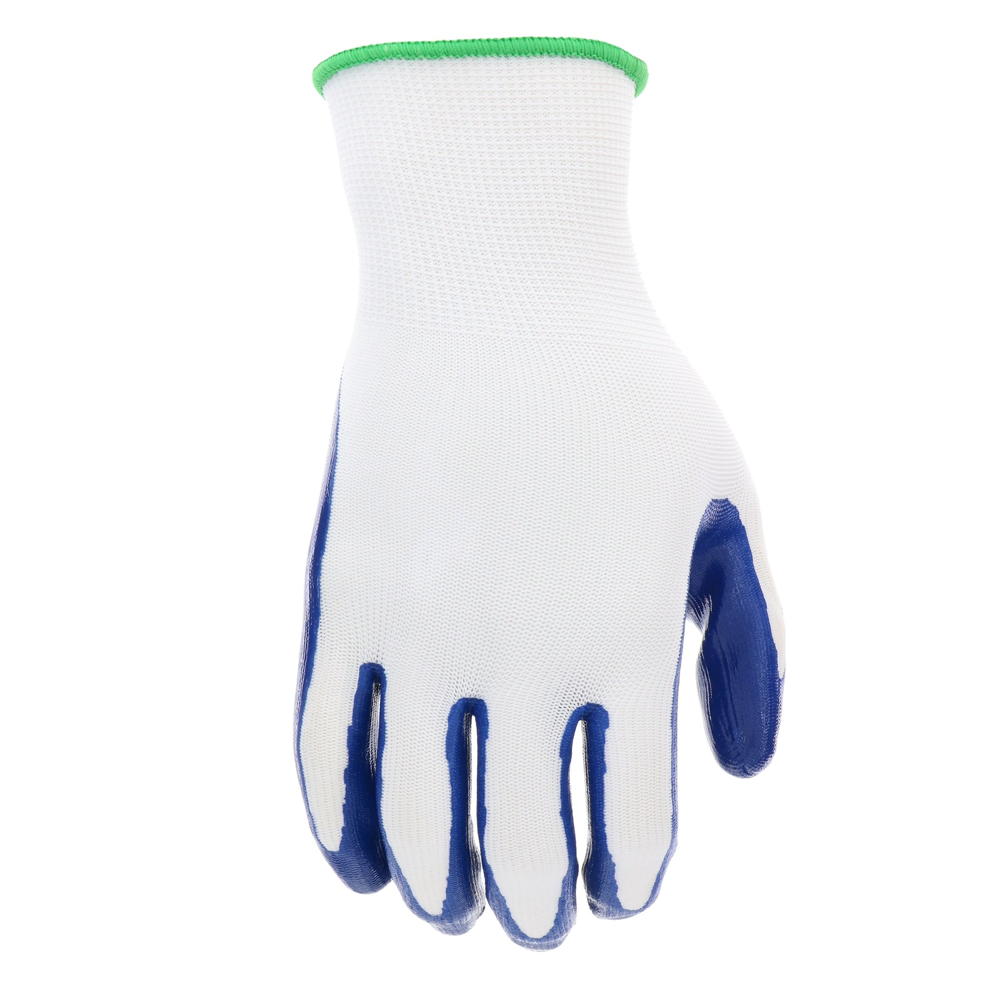 Large Blue Nitrile dipped Rubber Construction Gloves 5 -Pairs