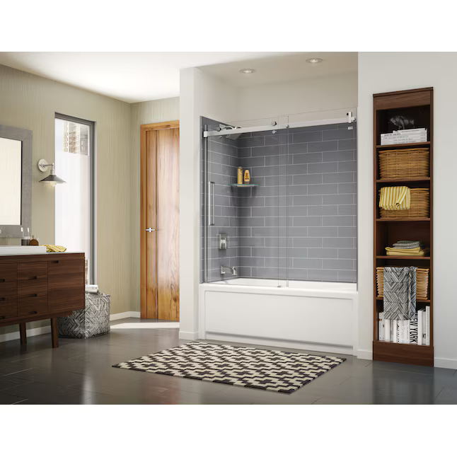MAAX Utile 60-in L x 30-in W x 60-in H Metro Ash Grey 3-Piece Direct to Stud Bathtub Back Wall Panel, 103414-301-501-800  #805769 *JR2509, Retail: $1,916.00, FINAL PRICE: $799.99 + TAX