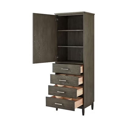Ellen DeGeneres Greenwell 24-in W x 72-in H x 18-in D Cashmere Plywood Freestanding Linen Cabinet, 1656FC-24-247, FINAL PRICE: $399.99 + Tax