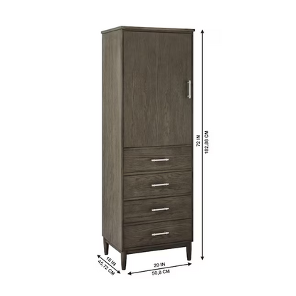 Ellen DeGeneres Greenwell 24-in W x 72-in H x 18-in D Cashmere Plywood Freestanding Linen Cabinet, 1656FC-24-247, FINAL PRICE: $399.99 + Tax