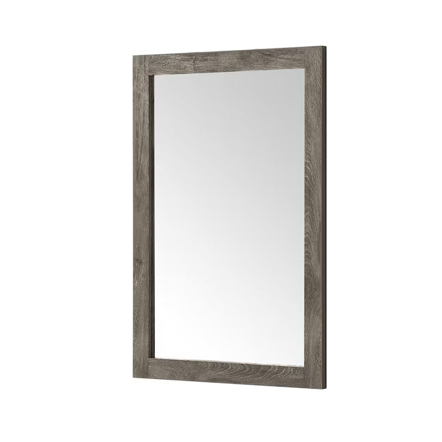 Style Selections Howell 20-in x 28-in Framed Rectangle Bathroom Vanity Mirror ( Weathered