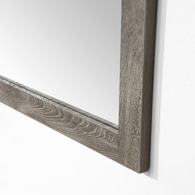 Style Selections Howell 20-in x 28-in Framed Rectangle Bathroom Vanity Mirror ( Weathered