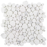 **PER PC** Stonescape White Marble 12x12 Honed Pebble Mosaic, LW2007001, 11.011sf, 11pcs, 29.832 lbs, FINAL PRICE: $6.99/pc, $76.89/bx + Tax
