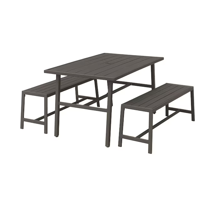 48.03-in Brown Steel Rectangle Picnic Table, D1069SM-3PC, 3654251 , Retail: $299.00, Final Price: $179.00 + Tax