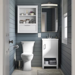 Alpine Reserve Del Rose 18-in White Single Sink Bathroom Vanity with White Engineered Stone Top, BV-6349W, Retail: $249.00, FINAL: $149.99, CLEARANCED: $119.99 + TAX
