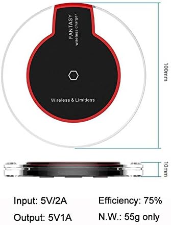 Fantasy Wireless Charger (Black), Compatible with Apple, Google, Samsung, HTC, and All Wireless Charging Cellphones