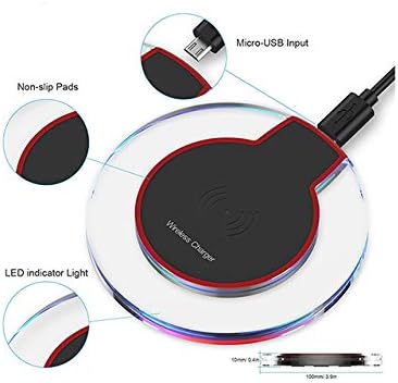 Fantasy Wireless Charger (Black), Compatible with Apple, Google, Samsung, HTC, and All Wireless Charging Cellphones