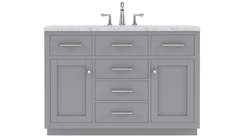 Grove Collection 42-Inch Single Sink Shaker Vanity in Gray with Marble Countertop, ** NO BACKSPLASH ** SK42GCM, FINAL PRICE: $559.99 + TAX [FBM-342]