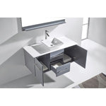 Marsala 49-in Gray Double Sink Floating Bathroom Vanity with CUSTOM Top and Vessel Sink, MS-420-CUSTOM-GR