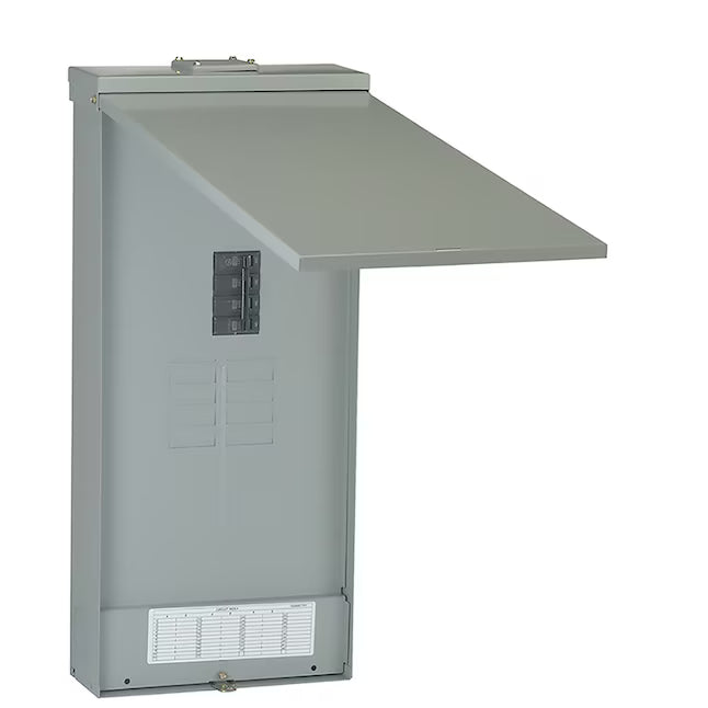 GE PowerMark Gold 200 -Amp 8 -Spaces 16 -Circuit Outdoor Main Breaker Load Center, TM820RCUFLP, MSRP: $179.00, FINAL PRICE: $99.99 + TAX