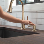 Delta Emmeline Single Handle Pull-Down Kitchen Faucet in Lumicoat Champagne Bronze, 9182-CZ-PR-DST, MRSP: $928, FINAL PRICE: $ + TAX