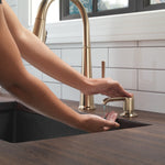 Delta Emmeline Single Handle Pull-Down Kitchen Faucet in Lumicoat Champagne Bronze, 9182-CZ-PR-DST, MRSP: $928, FINAL PRICE: $ + TAX