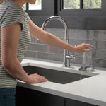 Delta Emmeline Single Handle Pull-Down Kitchen Faucet in Lumicoat Arctic Stainless, 9182-AR-PR-DST, MRSP: $842, FINAL PRICE: $ + TAX