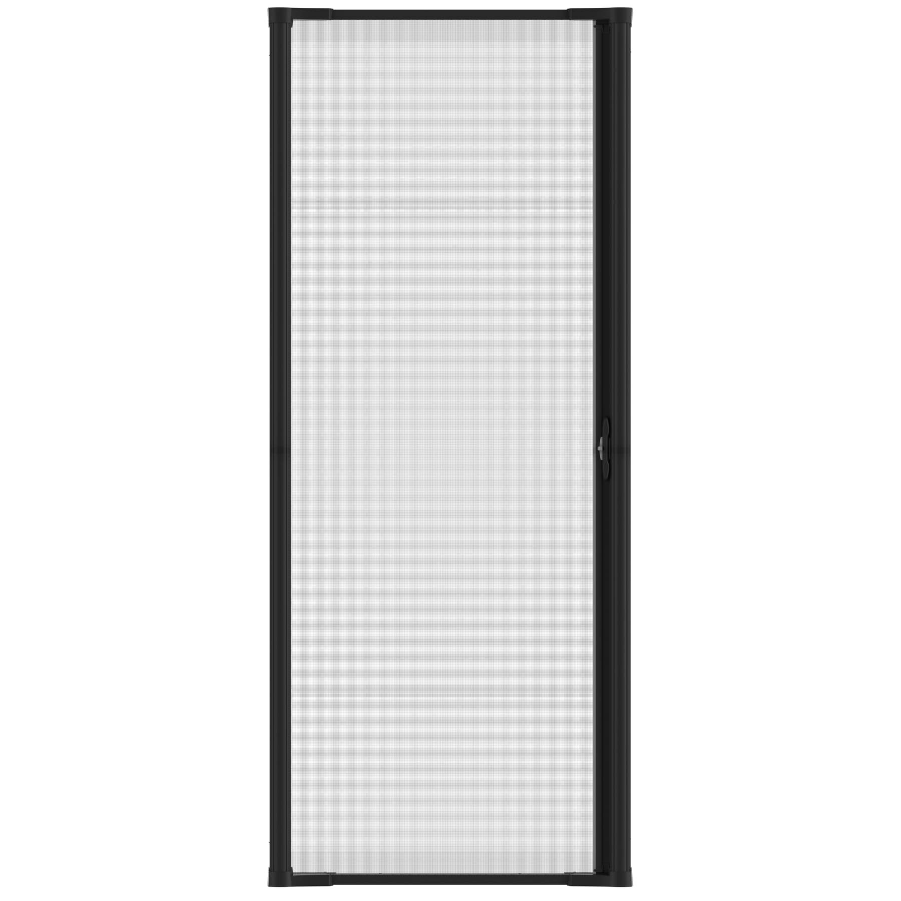 LARSON Brisa Universal reversible Retractable Screen door 36-in x 80-in Black Aluminum Single (Handle Included)