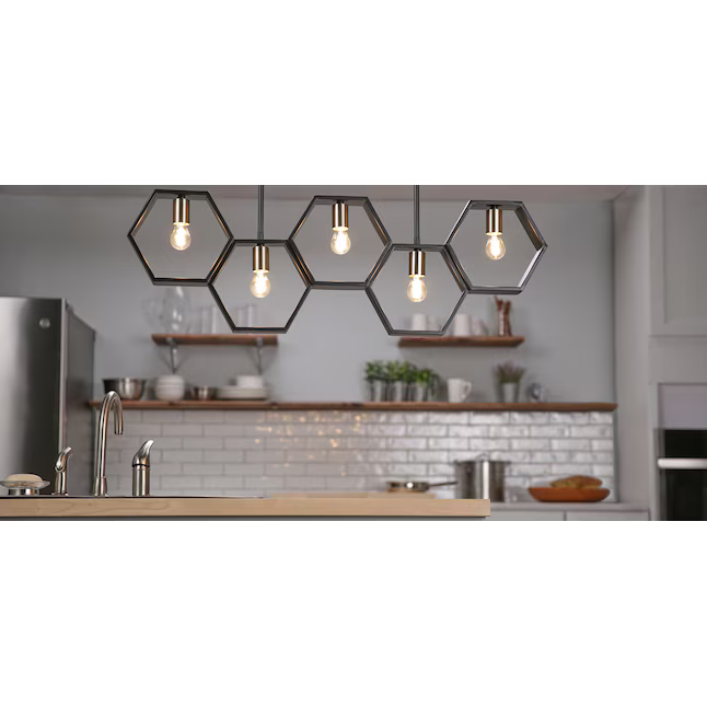 Quoizel Bismarck 5-Light Earth Black Modern/Contemporary Linear Large Hanging Kitchen Island Light, BSK540EK *JR2509, Retail: $549.99, FINAL PRICE: $249.99 + TAX