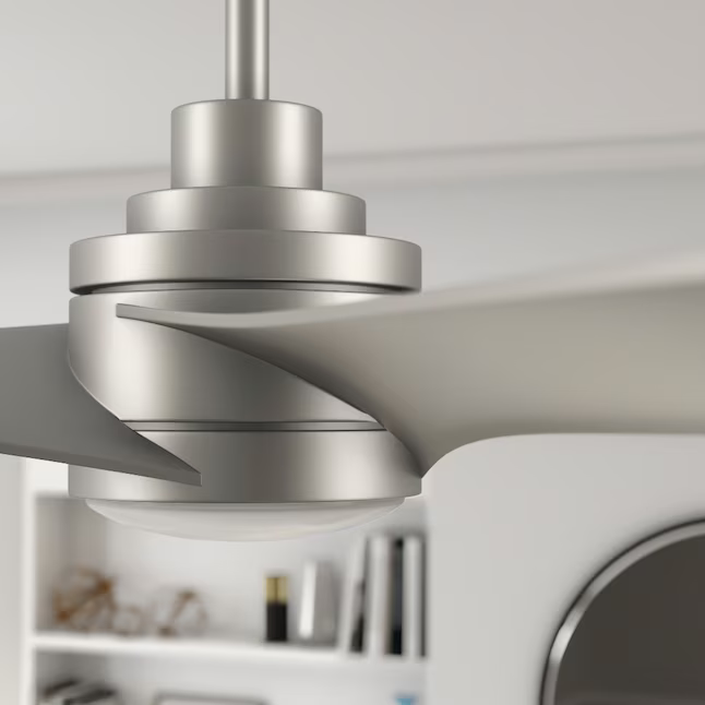 Minka Aire Swept 56-in Integrated LED Silver with Silver Blades Ceiling Fan With Light - Remote Included (4-Blade), F543L-SL *JR2508, Retail: $639.00, FINAL PRICE: $269.99 + TAX