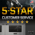 Kucht KX Series 36-in Deep recessed 6 burners Convection Oven Freestanding Dual Fuel Range ( Stainless Steel )