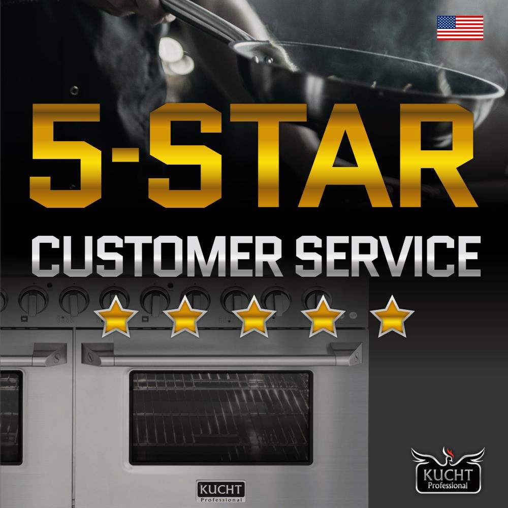Kucht KX Series 36-in Deep recessed 6 burners Convection Oven Freestanding Dual Fuel Range ( Stainless Steel )
