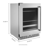 KitchenAid 23.88-in W 14 -Can Capacity Stainless Steel Built-in Indoor Beverage Refrigerator with Glass Door, KUBL314KSS/00 *JR2510, Retail: $3,349.00, FINAL PRICE: $1,699.99 + TAX