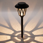 Portfolio 4 -Pack 5 -Lumens Black Solar LED Outdoor Path Light Kit ( 3000-K ), RETAIL: $17.98, FINAL PRICE: $9.99 + TAX