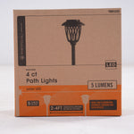 Portfolio 4 -Pack 5 -Lumens Black Solar LED Outdoor Path Light Kit ( 3000-K ), RETAIL: $17.98, FINAL PRICE: $9.99 + TAX