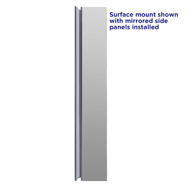Alpine Reserve 15-in x 26-in Fog Free Surface/Recessed Mount Silver Mirrored Square Soft Close Medicine Cabinet, 2550864 *HD2509, Retail: $149.00, FINAL PRICE: $ + TAX