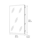 Alpine Reserve 15-in x 26-in Fog Free Surface/Recessed Mount Silver Mirrored Square Soft Close Medicine Cabinet, 2550864 *HD2509, Retail: $149.00, FINAL PRICE: $ + TAX