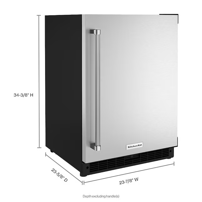 KitchenAid 5-cu ft Built-In Mini Fridge (Black Cabinet/Stainless Door), KURR114KSB/00 *JR2510, Retail: $2,649.00, FINAL PRICE: $1,499.99 + TAX