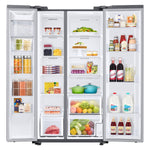 Samsung Bespoke AI 23-cu ft Counter-Depth 36-in Wide Side-by-Side Refrigerator Smart Compatible with Ice Maker with Ice Dispenser ( Fingerprint Resistant Stainless Steel )