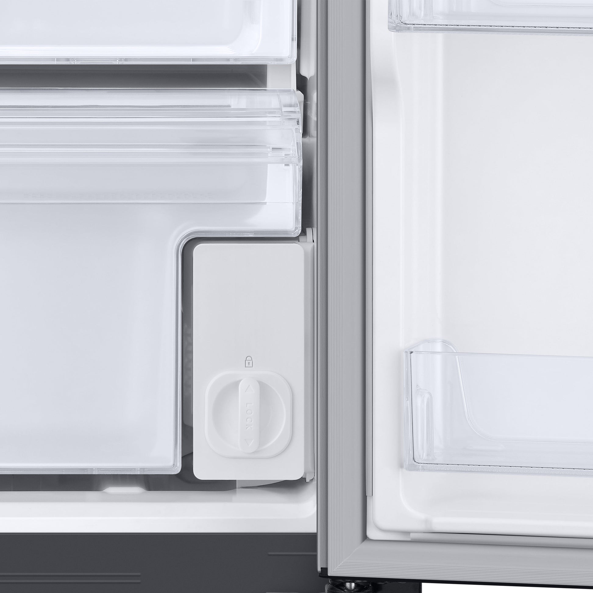 Samsung Bespoke AI 23-cu ft Counter-Depth 36-in Wide Side-by-Side Refrigerator Smart Compatible with Ice Maker with Ice Dispenser ( Fingerprint Resistant Stainless Steel )